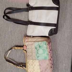 Lot (2) Coach Satchel Handbags Daisy, Hampton